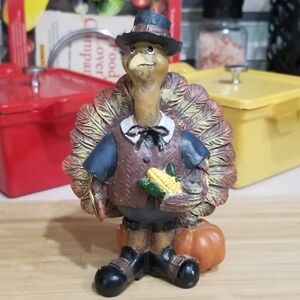 Thanksgiving Turkey Resin Figurine Tabletop Decor Turkey Fall‎ Harvest Sculpture